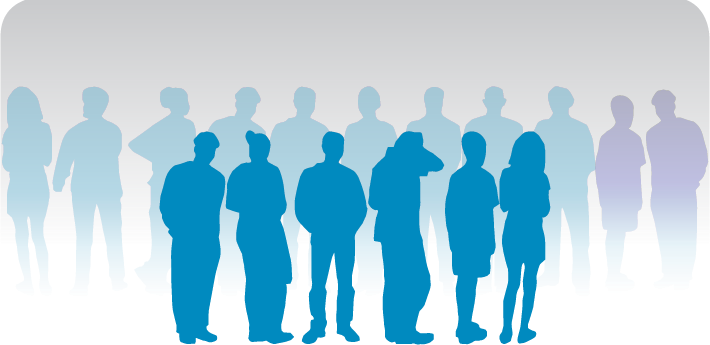 Silhouettes of patients